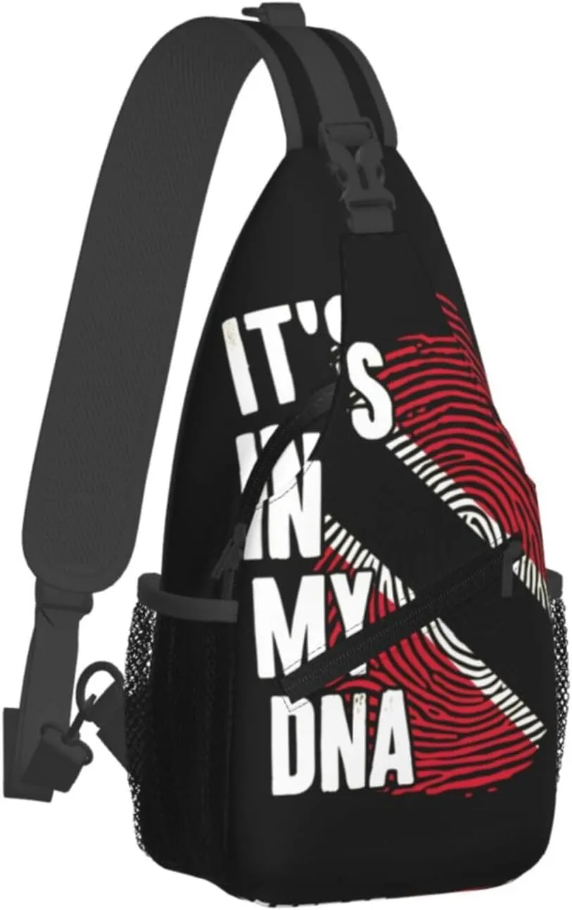 Trinidad and Tobago It's in My Crossbody Bag Cross Chest Bag Adjustable Sling Backpack Sports Gym Shoulder Bags Travel Cycling Daypack Diagonally Casual Rucksack