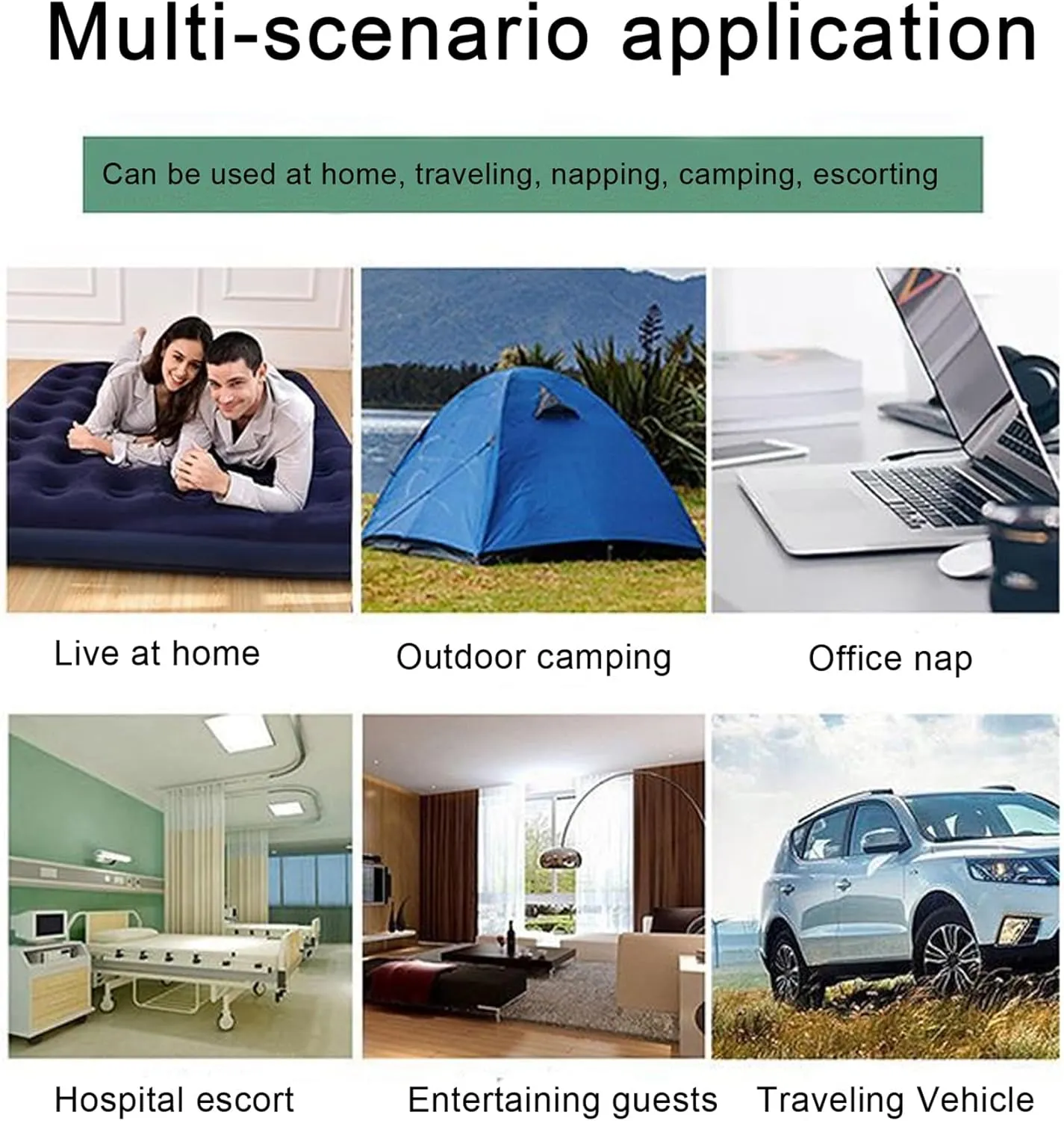 Twin Size Single Air Mattress Inflatable Bed with Air Pump for Camping & Home,75"x 39"Thickened Portable Blow Up Air Mattress,Travel Sleeping Bed Pad