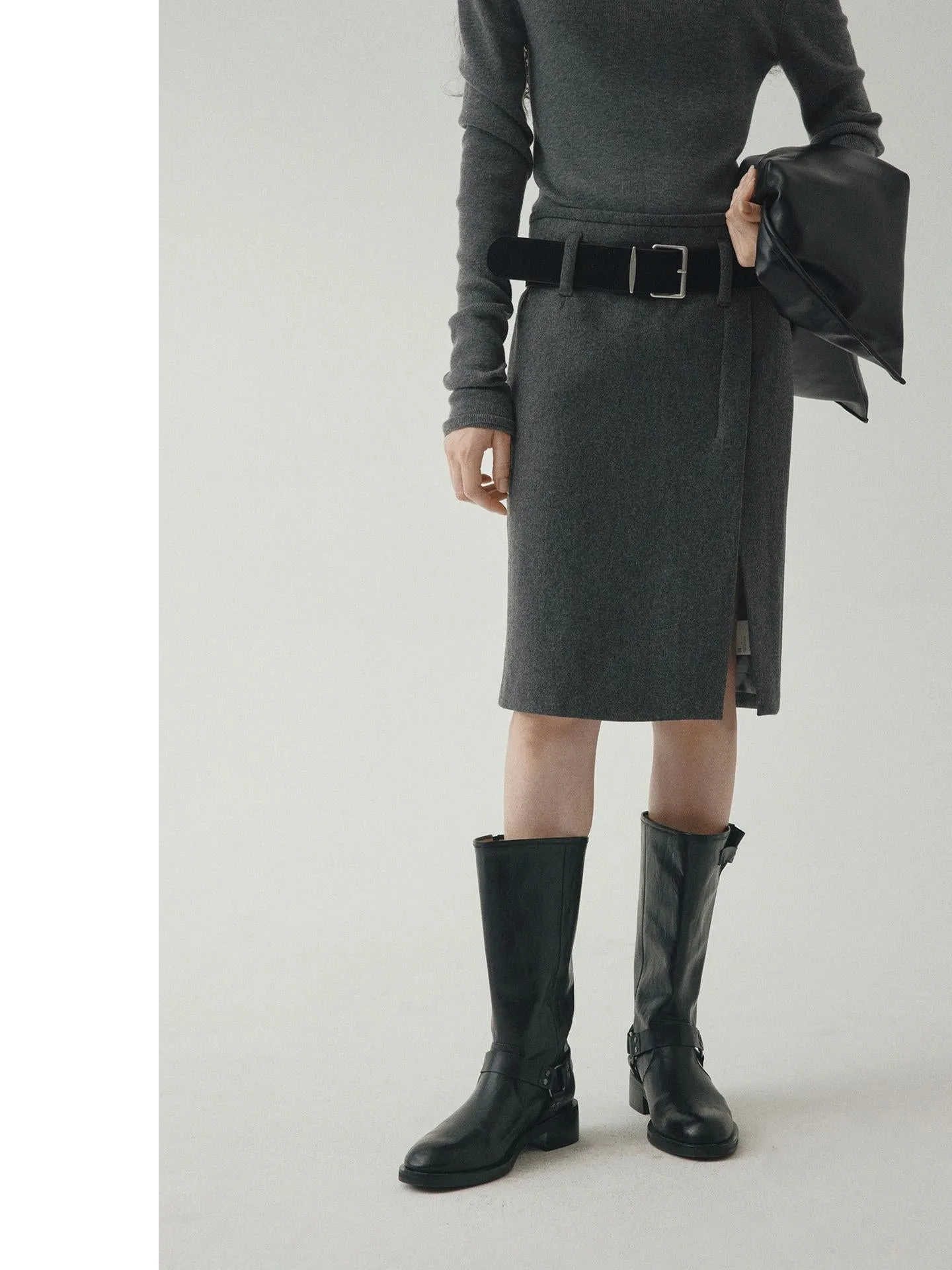 Two-Layer Cowhide Suede Belt