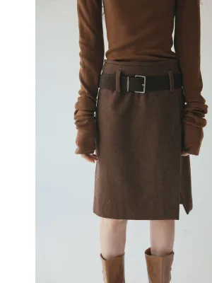 Two-Layer Cowhide Suede Belt