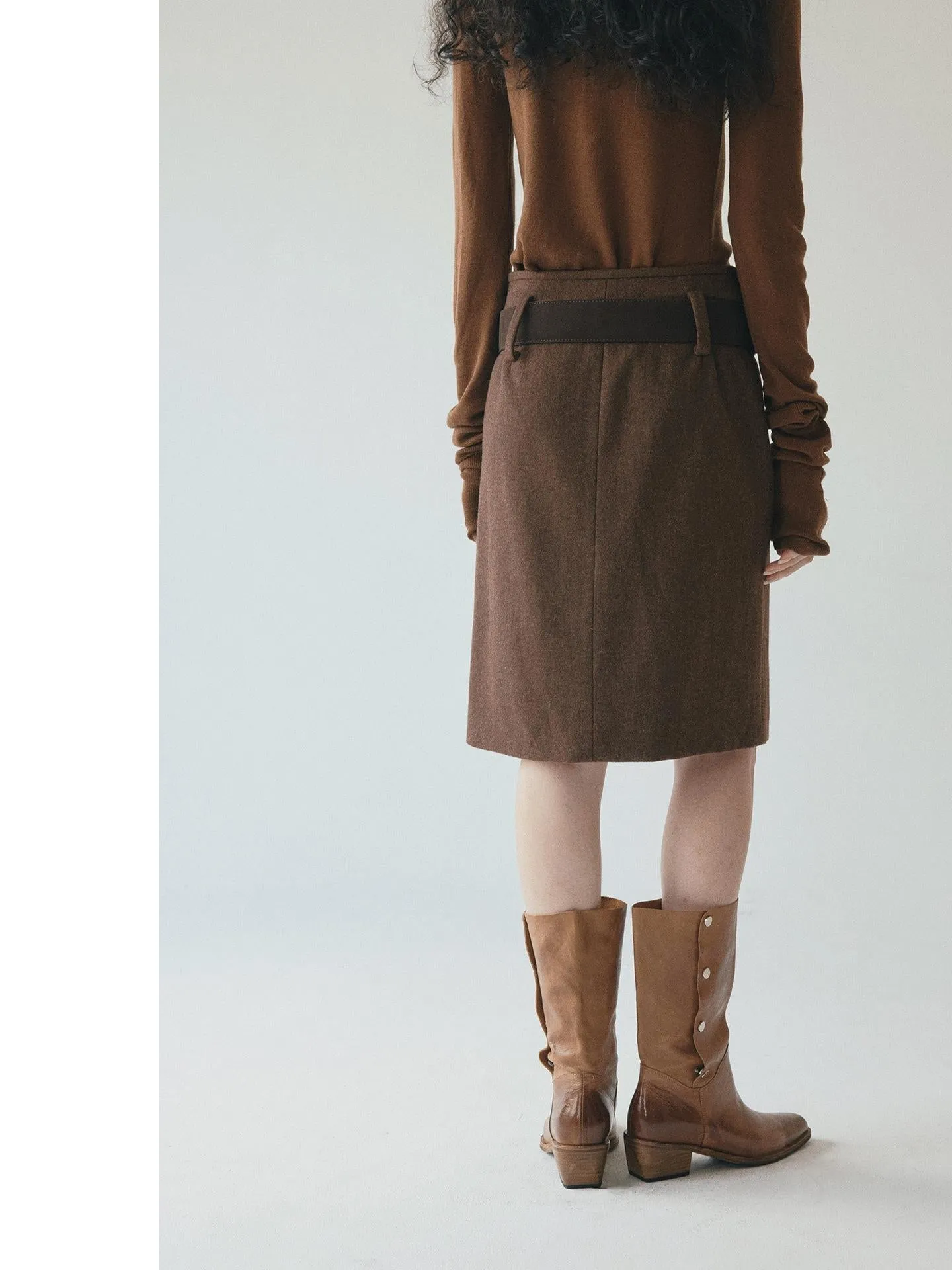 Two-Layer Cowhide Suede Belt