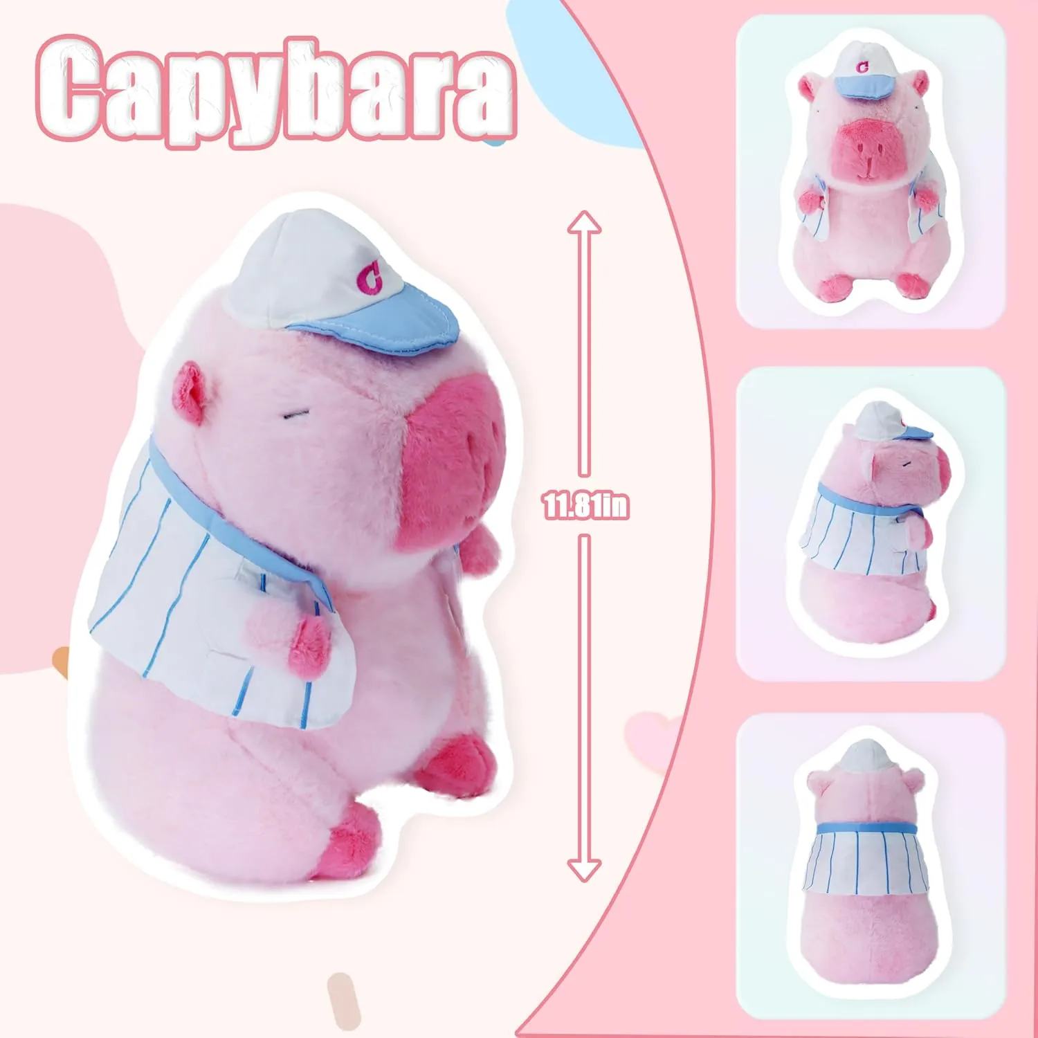 TXDRRA Soft Capybara Plush Toy - Adorable Stuffed Animal Doll Pillow for Kids, Boys, and Girls - Perfect Hugging Gift