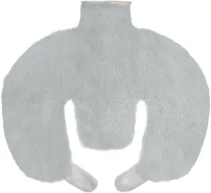U Shaped Hot Water Bottle for Neck Shoulder Pain Relief 1L Soft Rubber Hot Water Bag with Plush Cover Winter Neck Wrap Warmer Hot/Cold Water Wrap Pillow for Menstrual Cramps Stomach Aches (Grey)