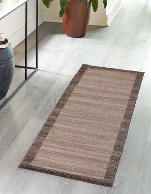 Unique Loom Del Mar Collection Area Rug - Abigail (2' x 6' 1" Runner, Light Brown/ Beige)