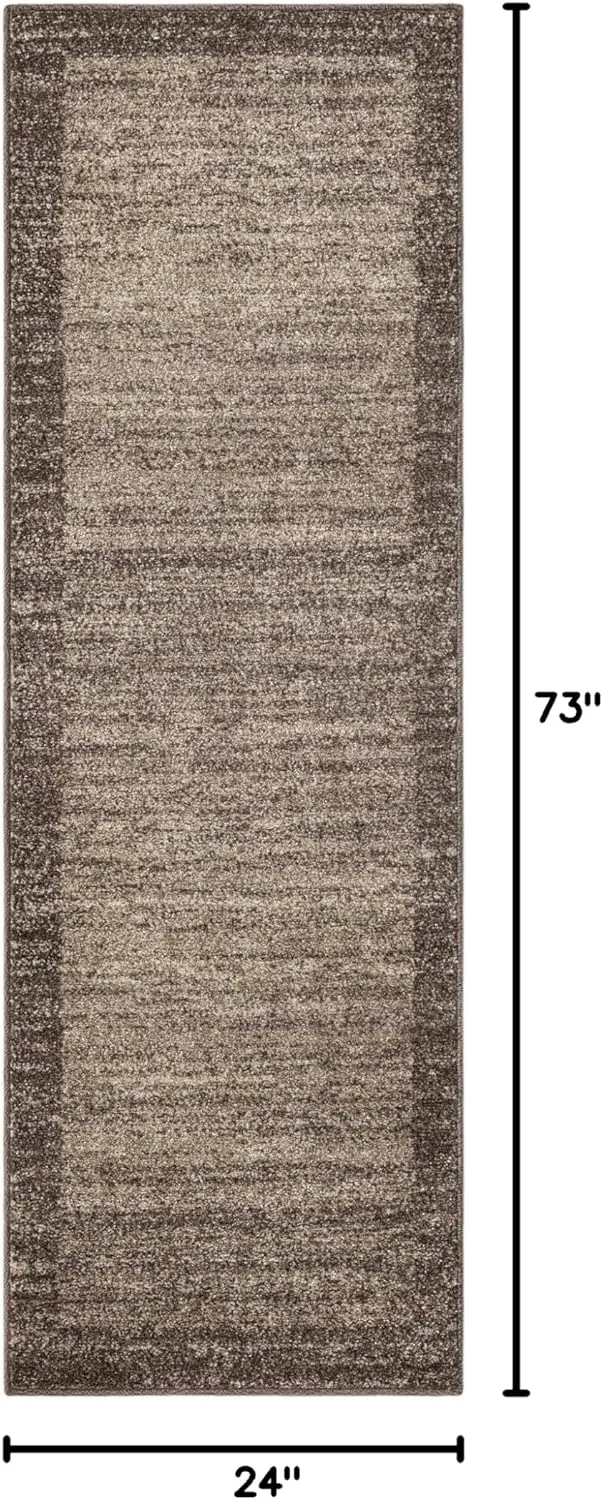 Unique Loom Del Mar Collection Area Rug - Abigail (2' x 6' 1" Runner, Light Brown/ Beige)