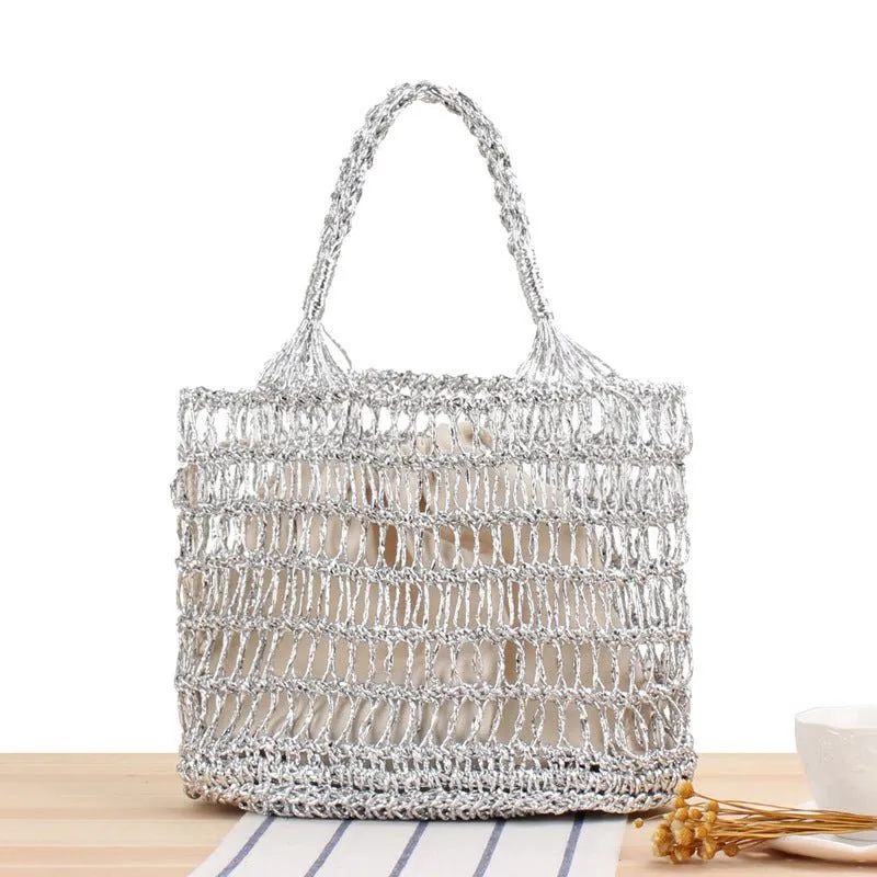 Vacation Beach Portable Straw Bag