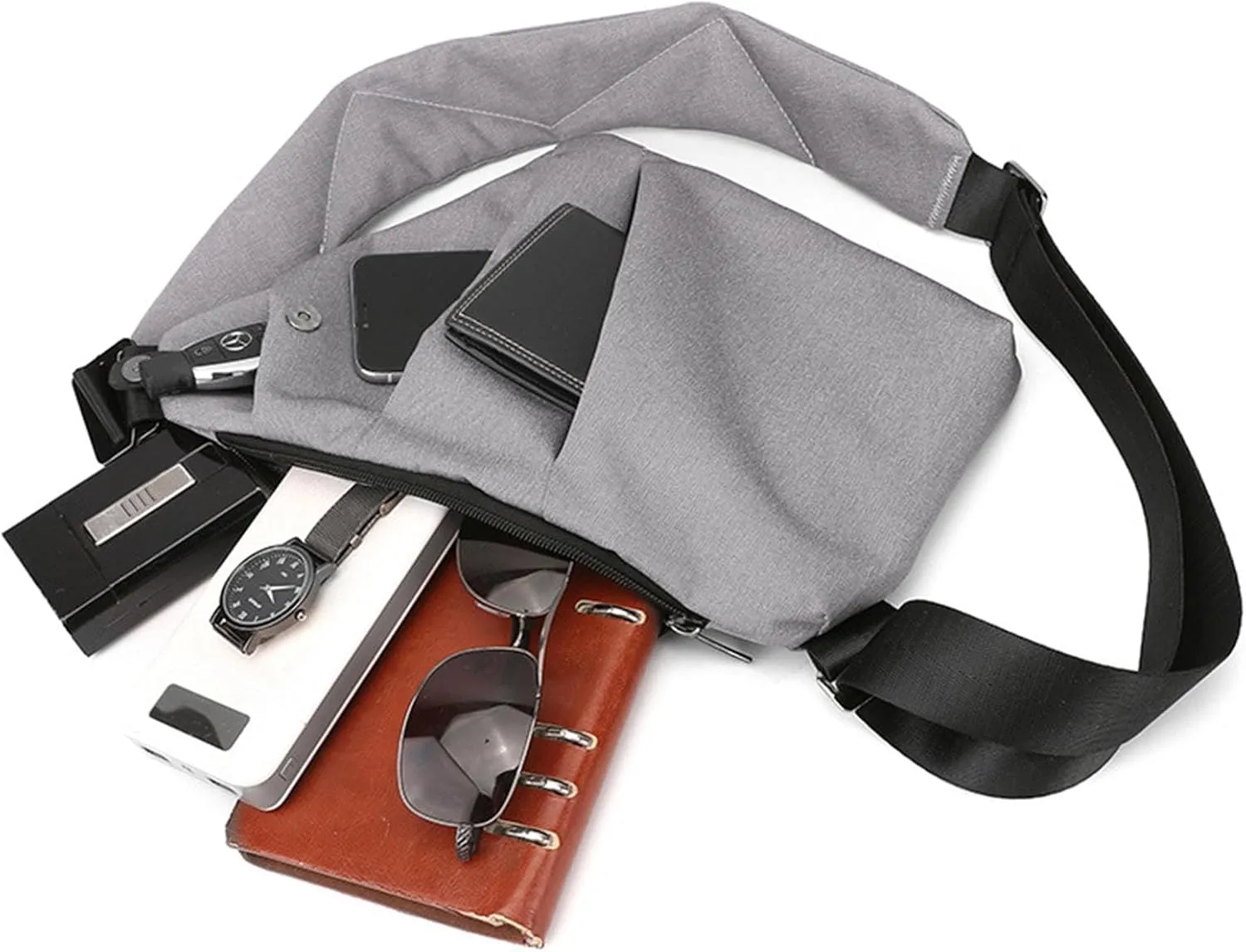 VADOO Sling Bag - Anti-theft Crossbody Shoulder Bag for Men and Women