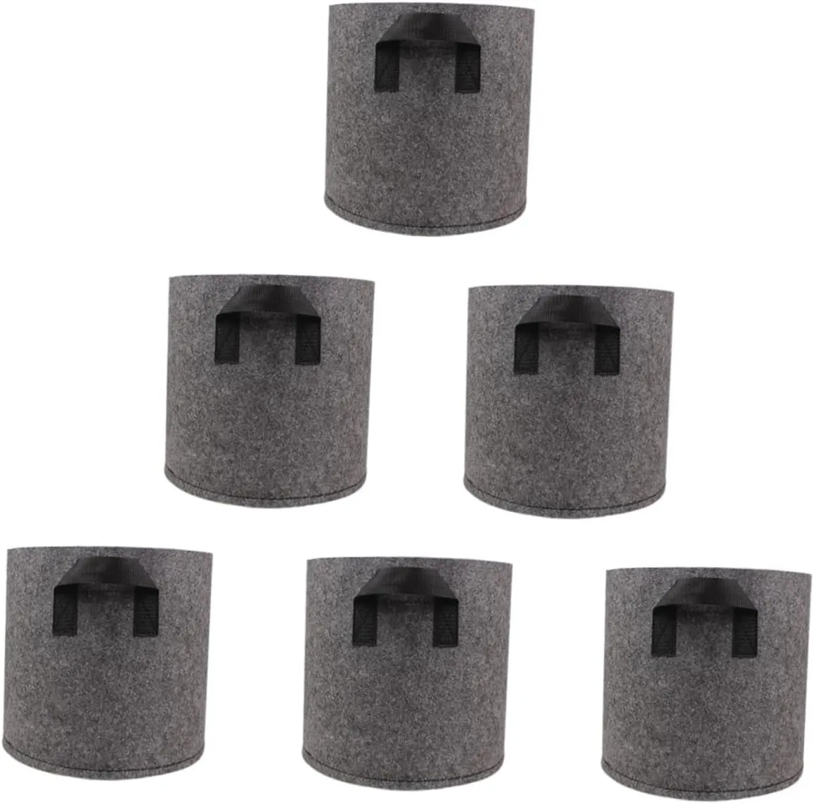 VANZACK 6pcs Gardening Plant Nursery Pots Plants Portable Plant Nursery Bag 3 Gallon Fabric Pots Plant Growing Pouch Flower Nursery Bags Breathable Planting Bags Non-Woven Fabric