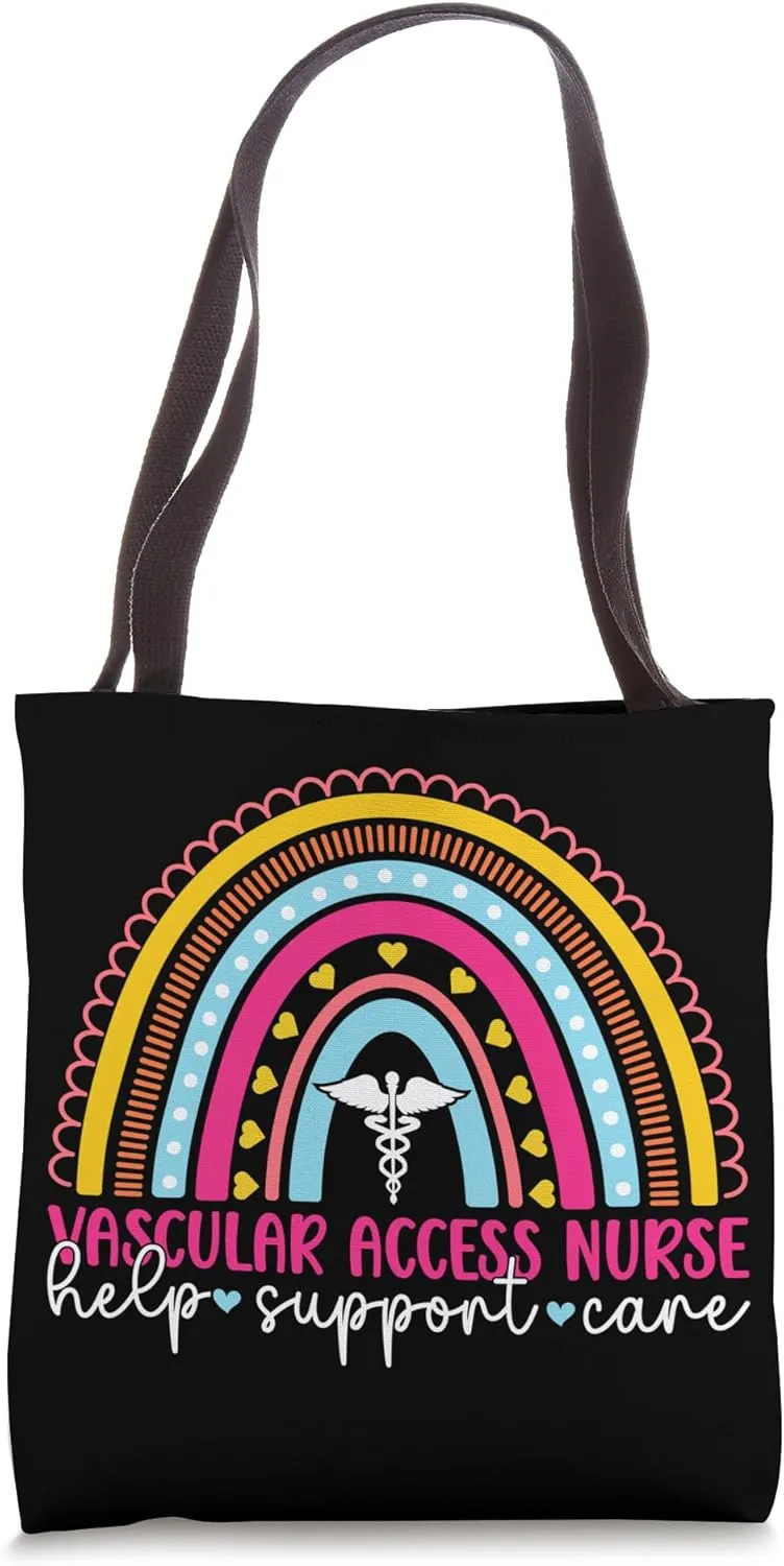 Vascular Access Nurse Vascular Access Nursing Rainbow Tote Bag