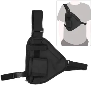 Vbestlife Radio Holster, Walkie Talkie Holster Universal Hands- Front Pack Pouch Radio Holster with Nylon Strap for Two Way Radio Walkie Talkie