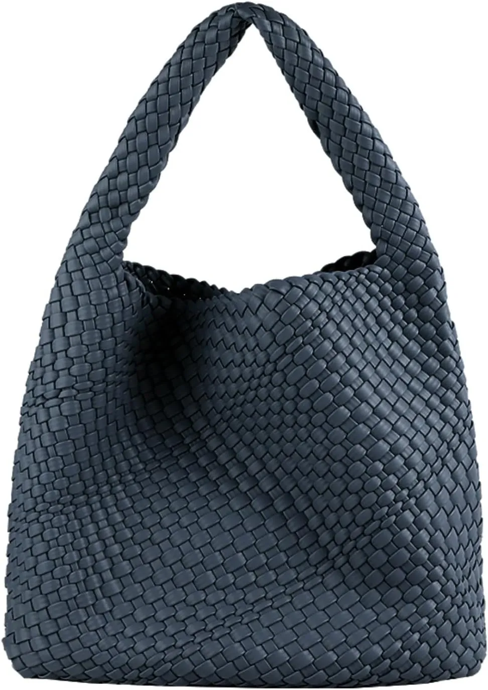 Vegan Leather Hand Woven Tote Handbag Shoulder Bag and Woven Purses Large Shopper Bag for Women