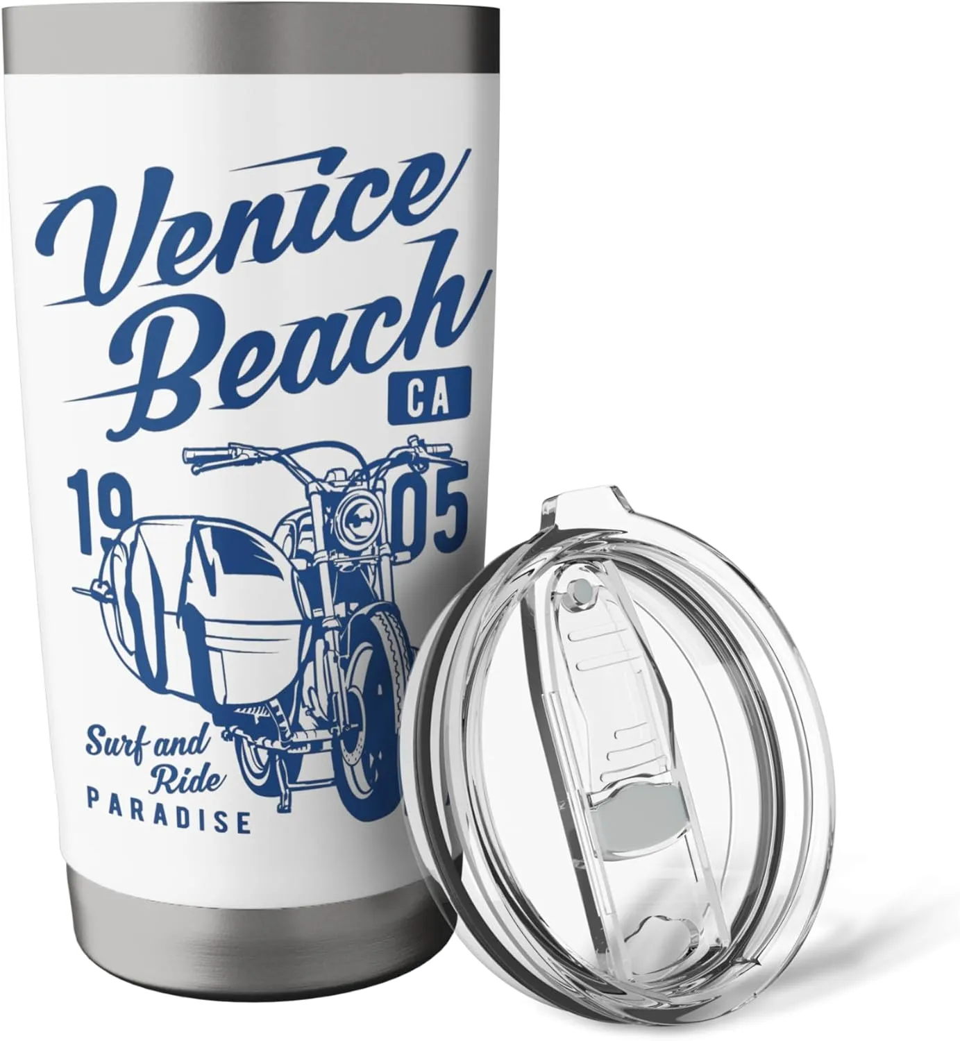 Venice Beach California Retro Vintage Style Design Stainless Steel Insulated Tumbler