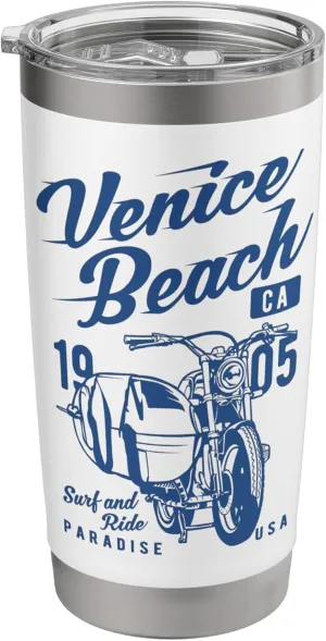 Venice Beach California Retro Vintage Style Design Stainless Steel Insulated Tumbler