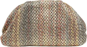 Verdusa Women's Straw Woven Clutch Handbags Striped Dumpling Clutch Purses