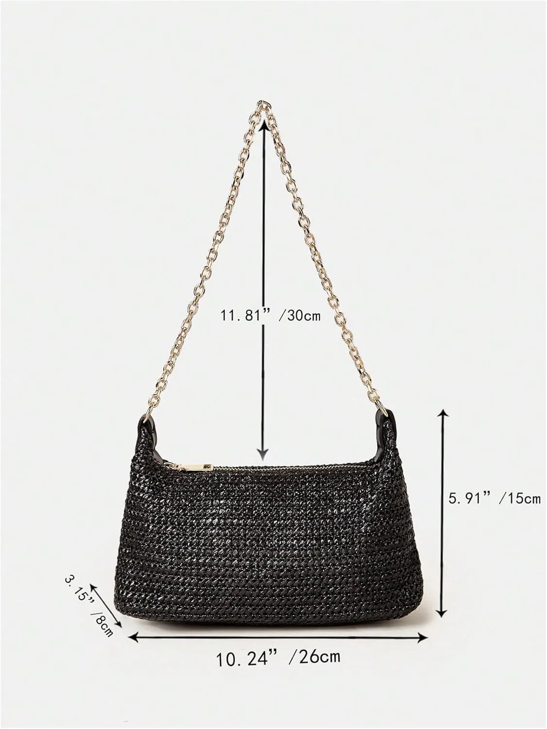 Verdusa Women's Straw Woven Shoulder Bag Tote Handbag Summer Beach Purse