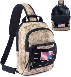 VIGERARI Tactical Sling Bag for Men, Concealed Carry Bag for Men, Women Gun Bag, Tactical Sling Backpack for Handguns