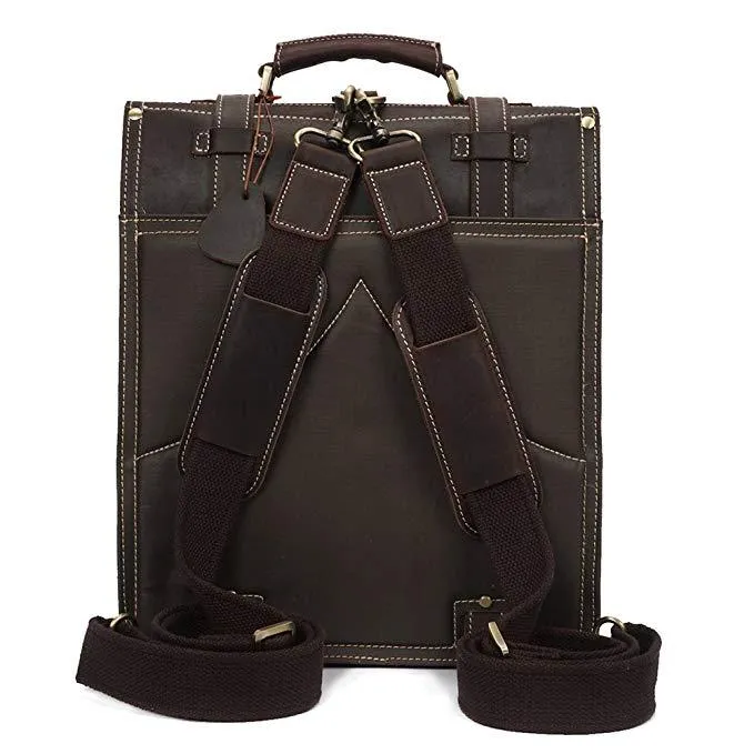 Vintage Crazy Horse Genuine Leather Backpack