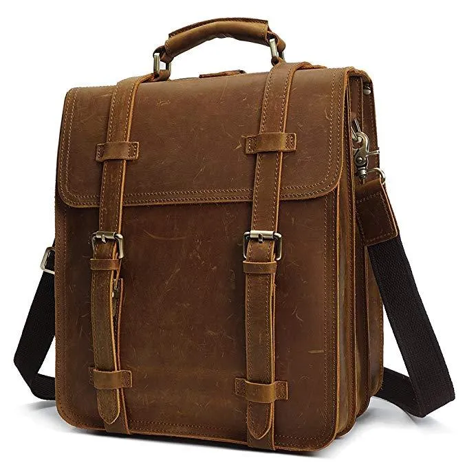 Vintage Crazy Horse Genuine Leather Backpack