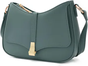 Vintage Crescent Shoulder Bag for Women - Genuine Leather Retro Clutch & Tote