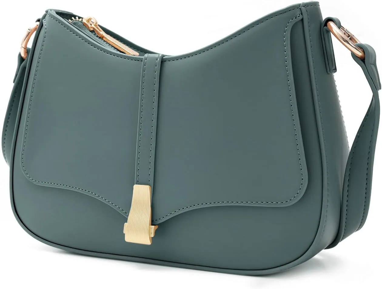 Vintage Crescent Shoulder Bag for Women - Genuine Leather Retro Clutch & Tote