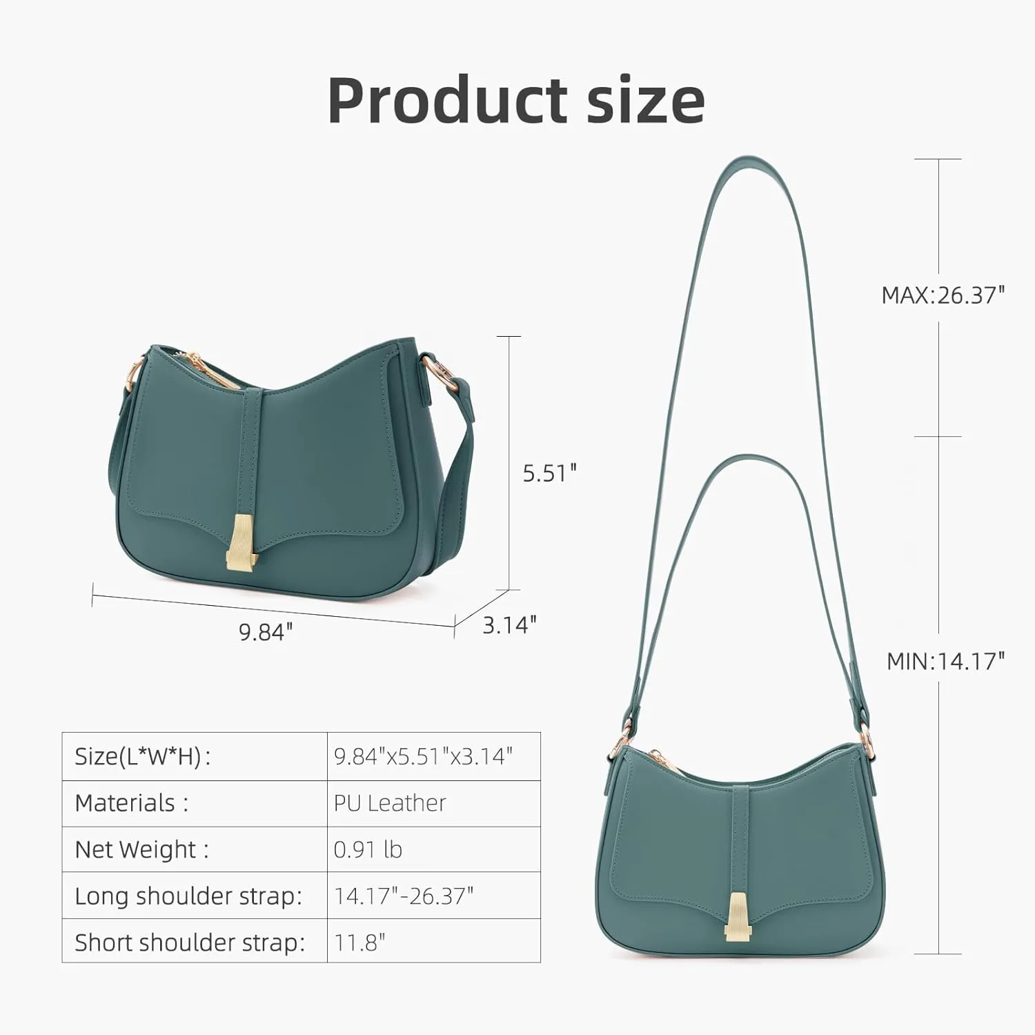 Vintage Crescent Shoulder Bag for Women - Genuine Leather Retro Clutch & Tote
