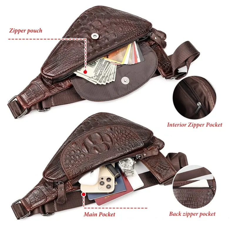Vintage High Quality Crossbody Men Chest Bag