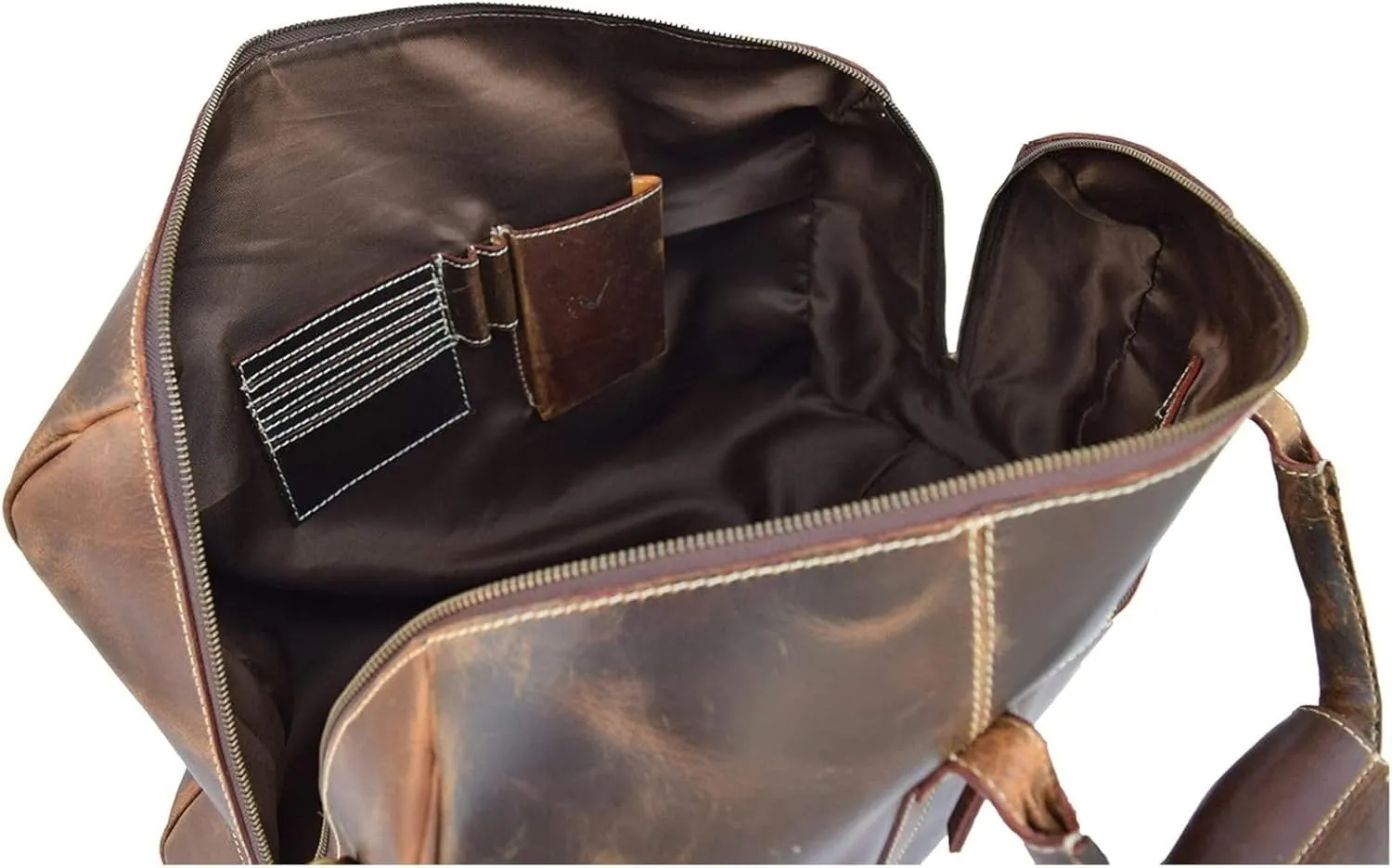 Vintage Leather Duffel Bag for Men Leather Travel Bag, Spacious Weekender Overnight Bag, Durable Carry-On with Adjustable Strap, Stylish Duffle for Business & Adventure - 20 Inches (Chocolate Brown)