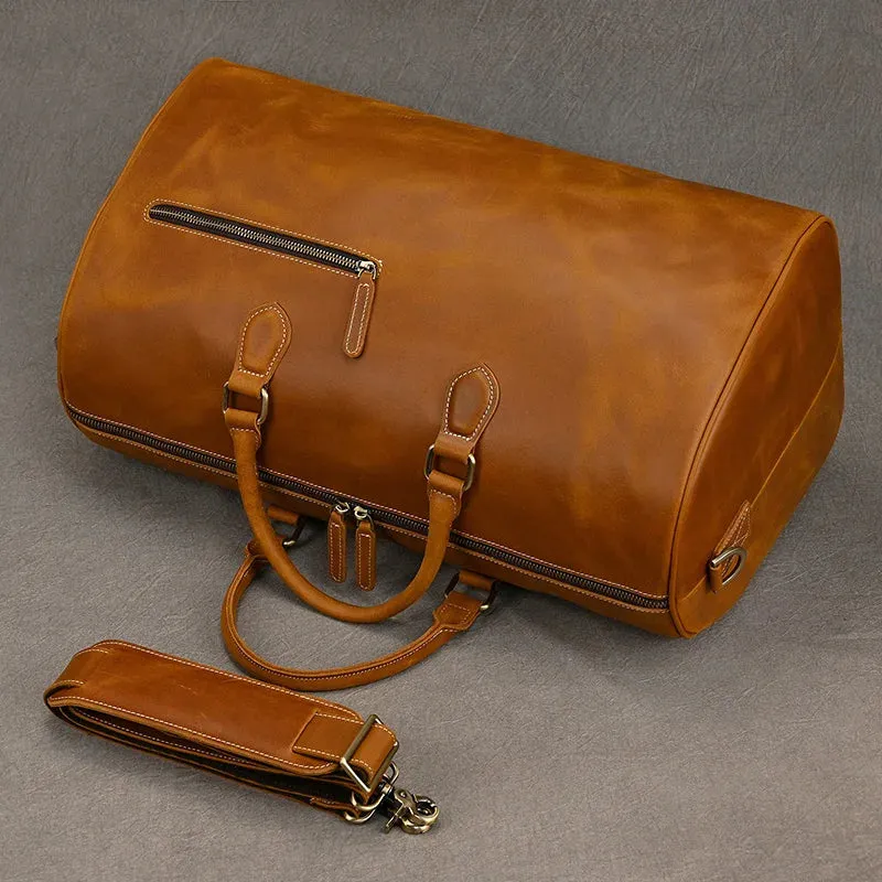 Vintage Leather Travel Duffle