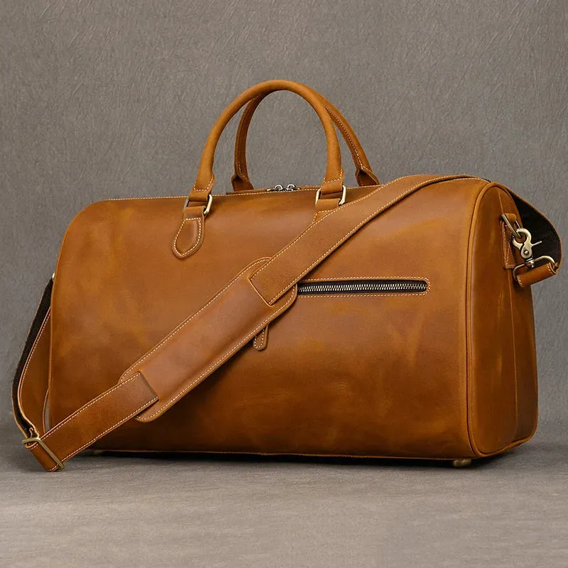 Vintage Leather Travel Duffle