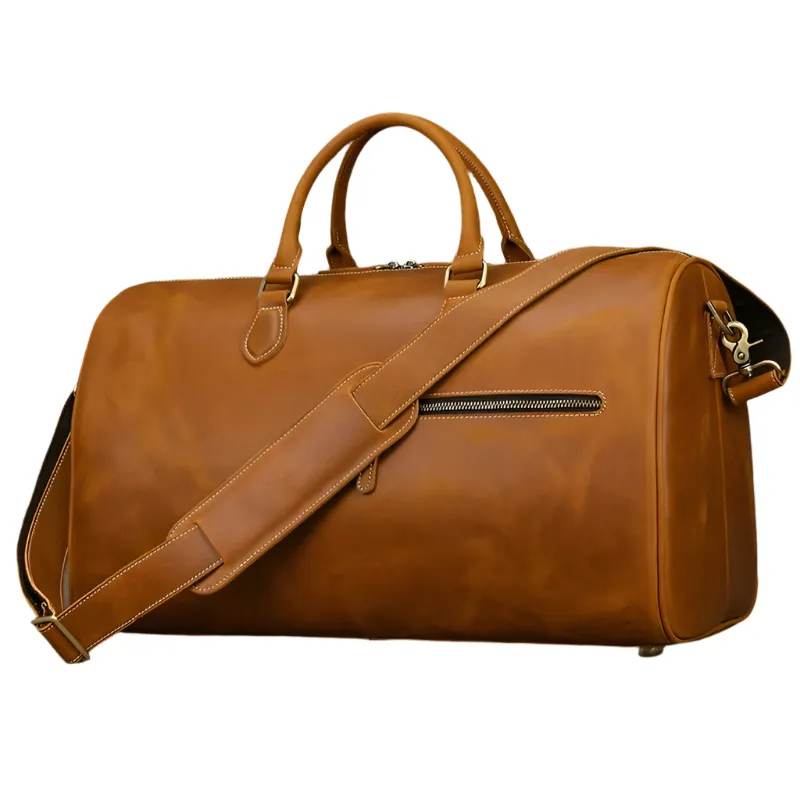 Vintage Leather Travel Duffle