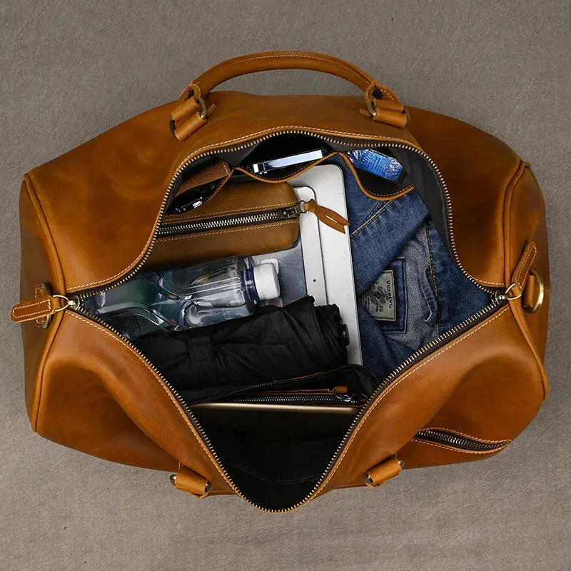 Vintage Leather Travel Duffle