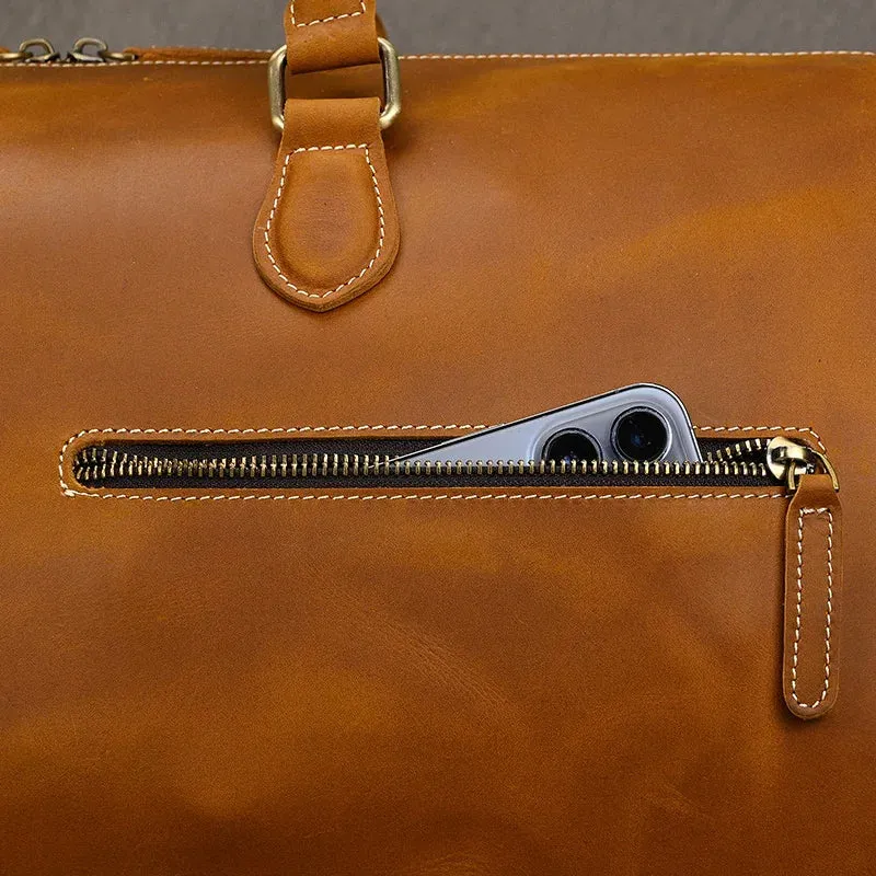 Vintage Leather Travel Duffle