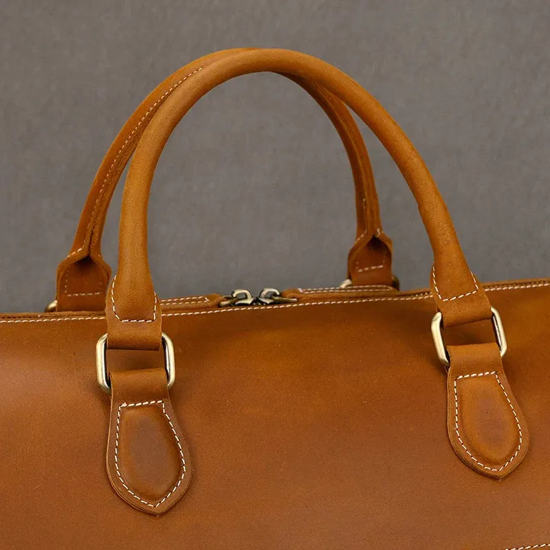 Vintage Leather Travel Duffle