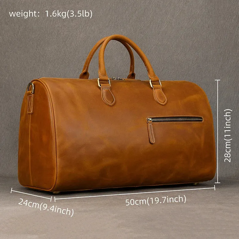 Vintage Leather Travel Duffle
