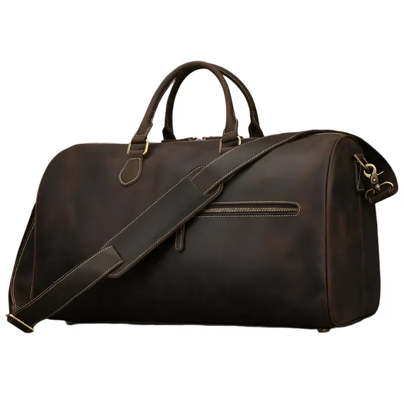 Vintage Leather Travel Duffle