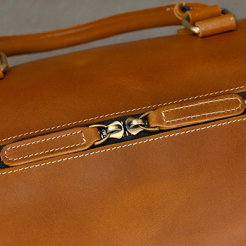 Vintage Leather Travel Duffle