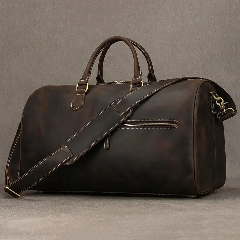 Vintage Leather Travel Duffle
