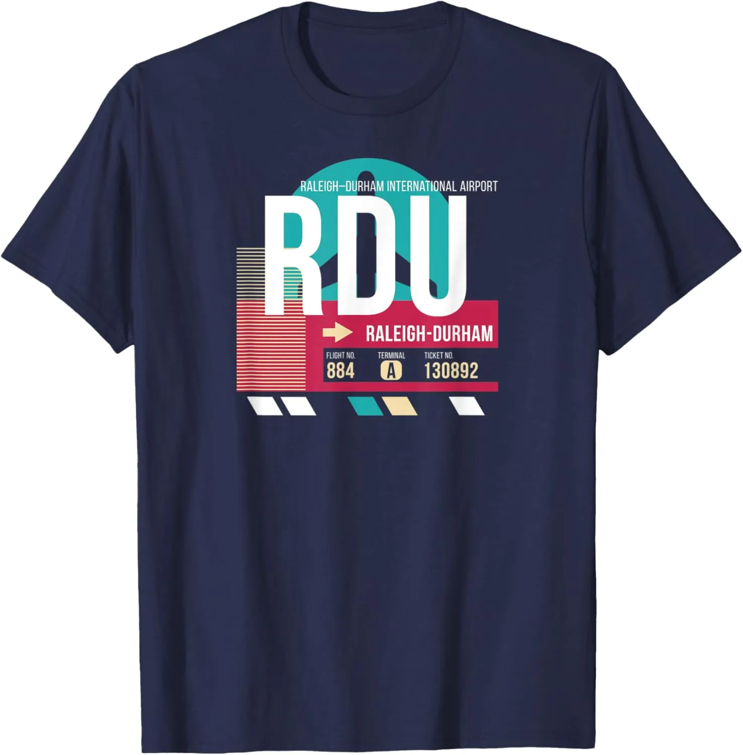 Vintage Raleigh Durham RDU Airport Code Travel Day Carolina T-Shirt