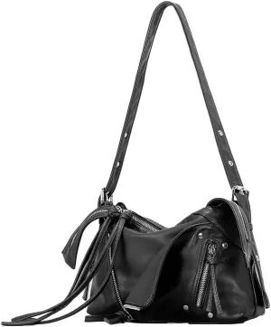 Vintage Shoulder Bags for Women Soft PU Leather Tote Bag Small Handbag Y2k Purse Top Handle Satchel with Zipper