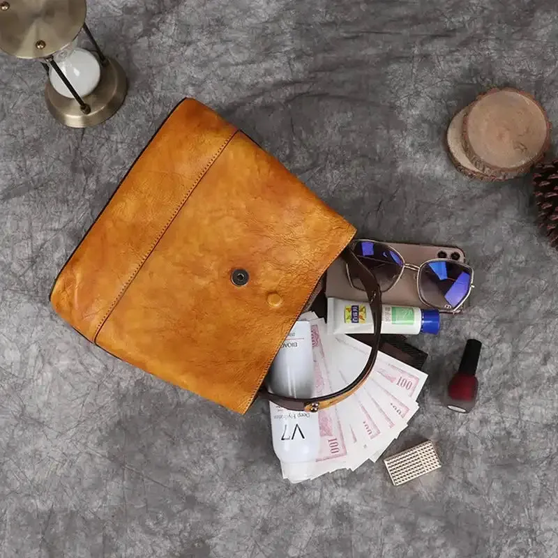 Vintage Style Handmade Leather Handbag