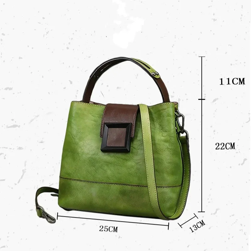 Vintage Style Handmade Leather Handbag
