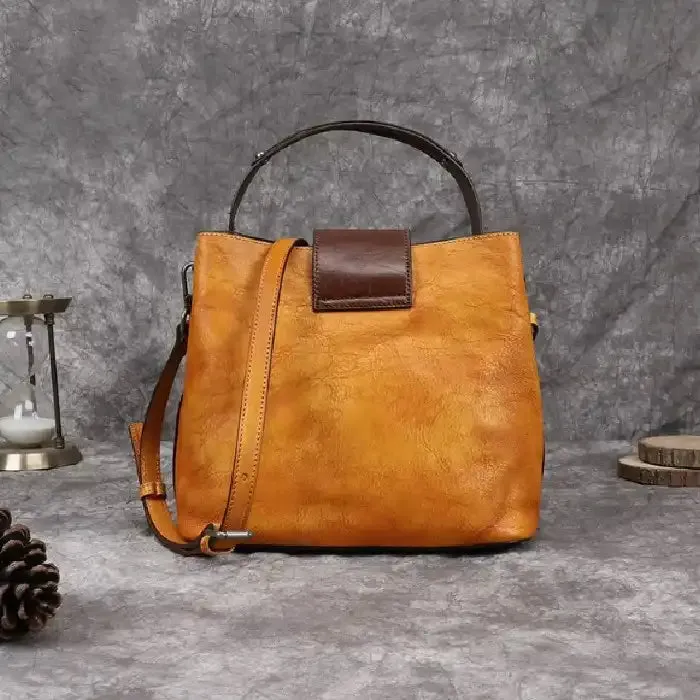 Vintage Style Handmade Leather Handbag
