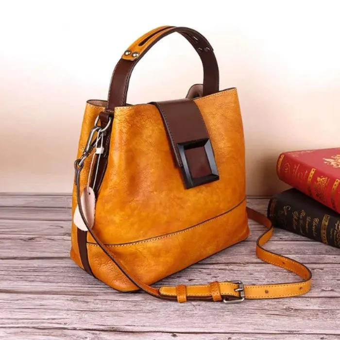 Vintage Style Handmade Leather Handbag