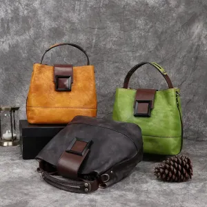 Vintage Style Handmade Leather Handbag
