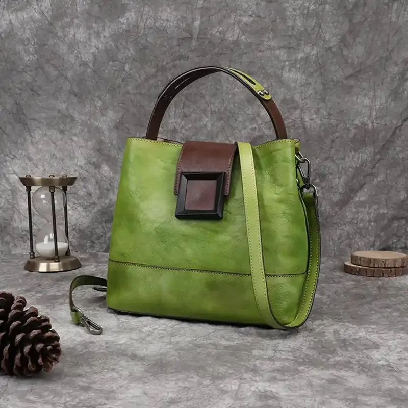 Vintage Style Handmade Leather Handbag