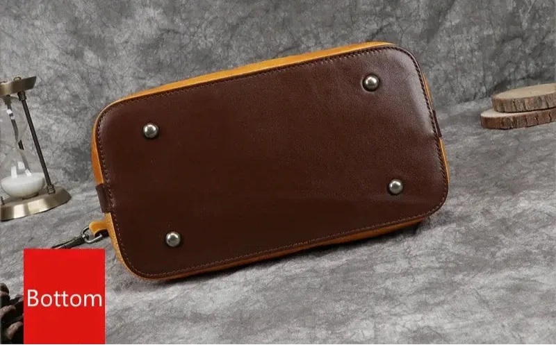 Vintage Style Handmade Leather Handbag