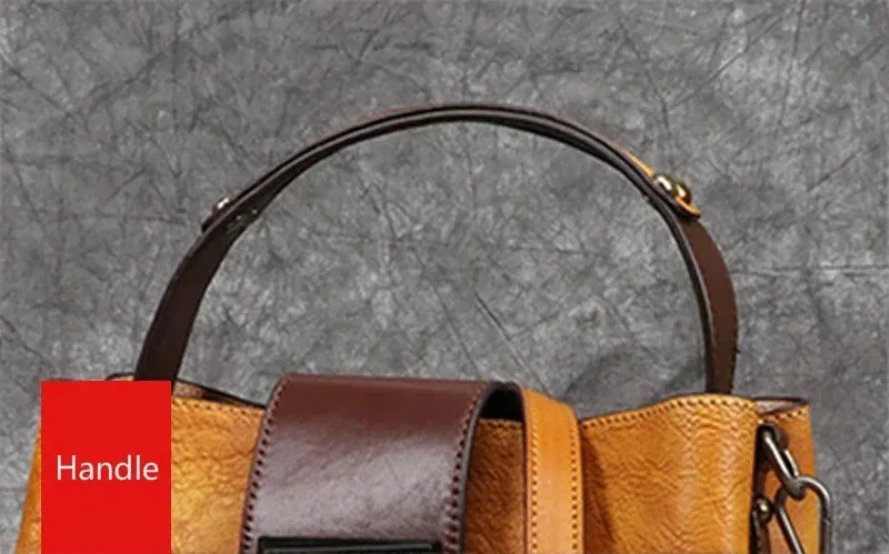 Vintage Style Handmade Leather Handbag