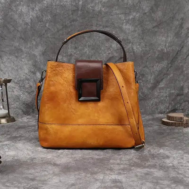 Vintage Style Handmade Leather Handbag