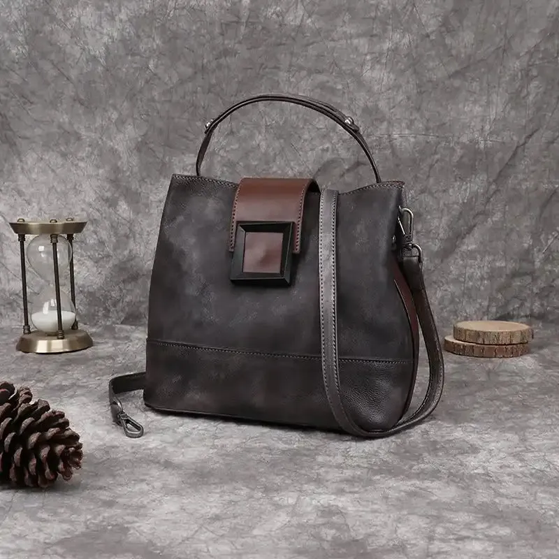Vintage Style Handmade Leather Handbag
