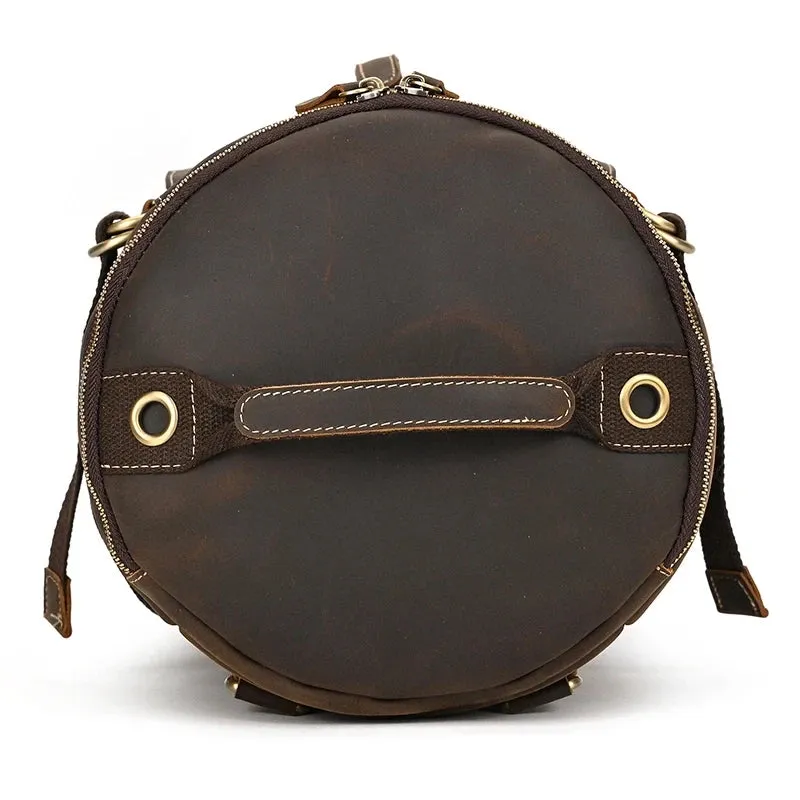 Vintage-Style Leather Duffle Bag
